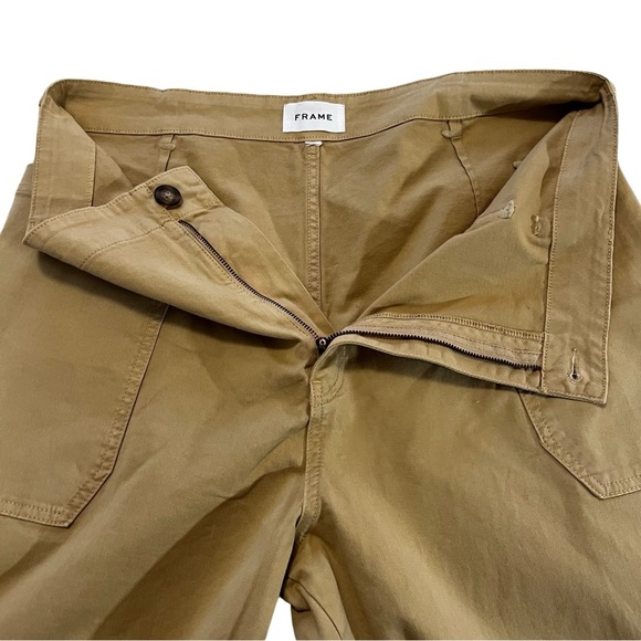 FRAME Oversized Pocket Utility Trousers 16 Neutral Relaxed plus size high rise - Picture 12 of 15